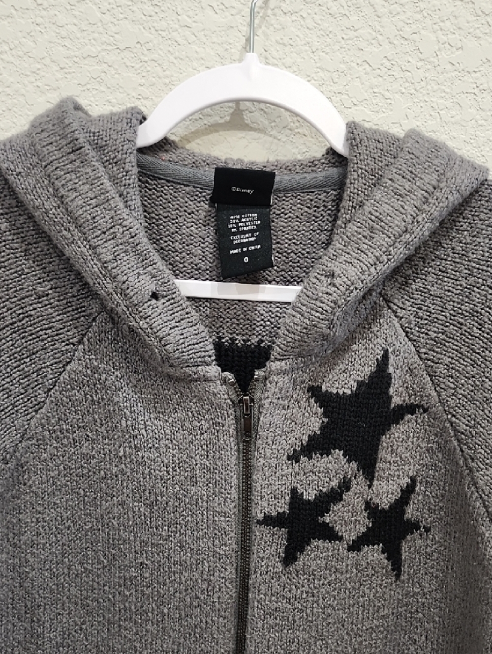 Disney x Torrid 0 Angry Mickey Gray Chunky Knit Hoodie Sweater Girlhoodcor Cozy - Picture 4 of 9